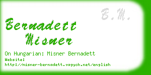 bernadett misner business card